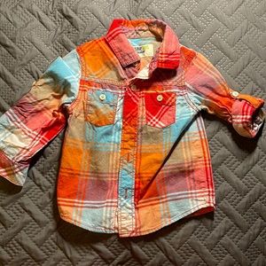 🍀 4/$20 - 2t Oshkosh plaid shirt Unisex